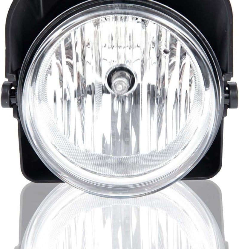 DOTCOM Bumper Fog Lights Driving Lamps Assembly Compatible with GMC Sierra 1500 2500 HD 3500 2003-2006/2007 Sierra Classic(Not fit for Denali|C3 Models),GM2592154, GM2593154 Pair Clear Lens - Image 4